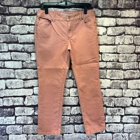 Chico's Platinum Mauve Colored Denim Pants Size 6 - Picture 1 of 8